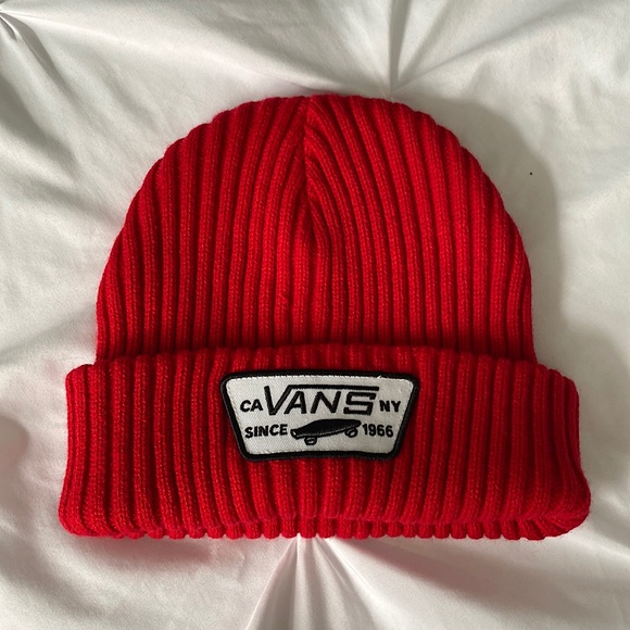 Vans Accessories | Red Vans Beanie | Color: Red | Size: Os | Leah_Watters_'s Closet